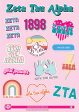 Zeta Tau Alpha Girl Power Sticker Sheet Fashion