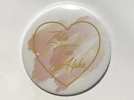 Zeta Tau Alpha Printed Button Watercolor Collection on Sale