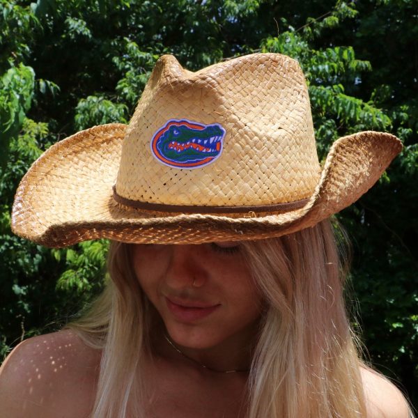 University of Florida Wrangler Distressed Raffia Cowboy Hat Supply