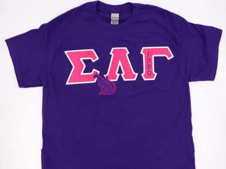 Sigma Lambda Gamma Tee with Embroidered Panther Online