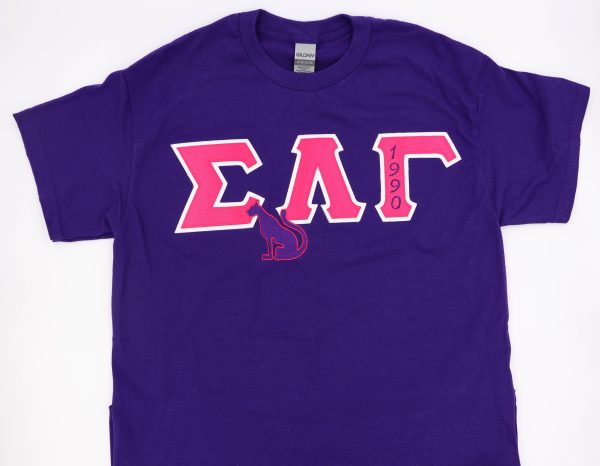 Sigma Lambda Gamma Tee with Embroidered Panther Online