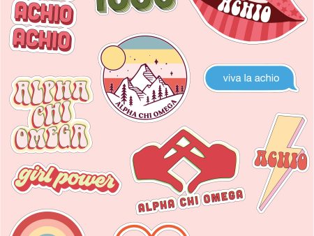 Alpha Chi Omega Girl Power Sticker Sheet Sale