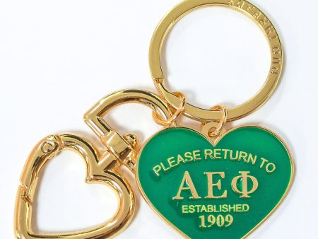 Alpha Epsilon Phi Please Return Key Ring Hot on Sale