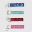 Zeta Tau Alpha Glitter FOB Keychain Hot on Sale