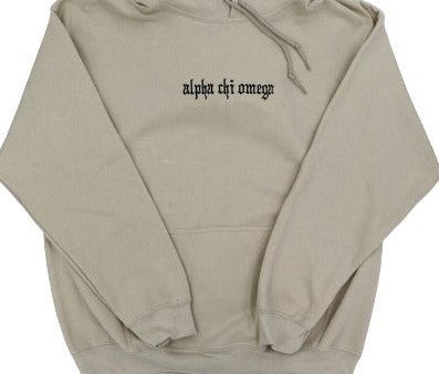 Alpha Chi Omega Embroidered Hooded Sweatshirt For Sale