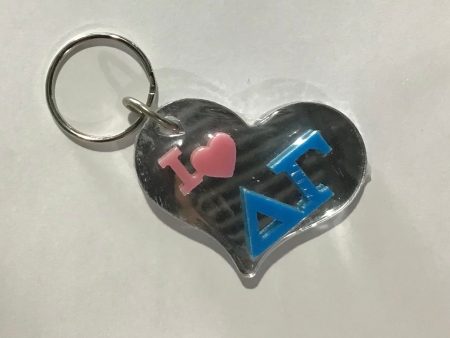 Delta Gamma Heart Keychain For Sale