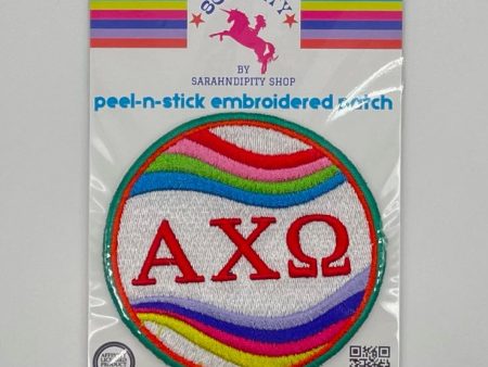 Alpha Chi Omega Colorful Peel & Stick Patch Discount