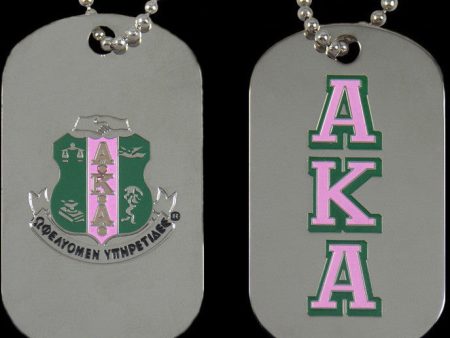 Alpha Kappa Alpha Double Sided Dogtag Online now