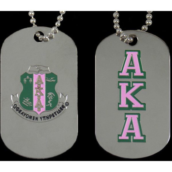 Alpha Kappa Alpha Double Sided Dogtag Online now