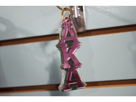 Alpha Kappa Alpha Greek Letter Acrylic Keychain Sale