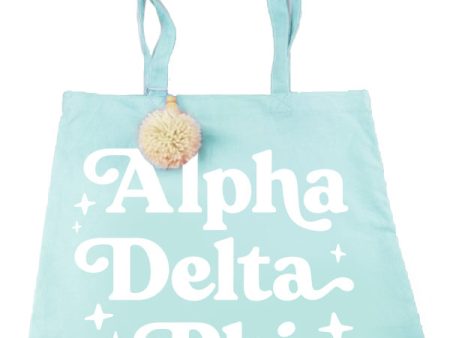 Alpha Delta Pi Pom Pom Tote Bag Discount