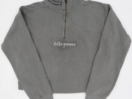 Sorority Script Comfort Color Gray 1 4 Zip Fashion