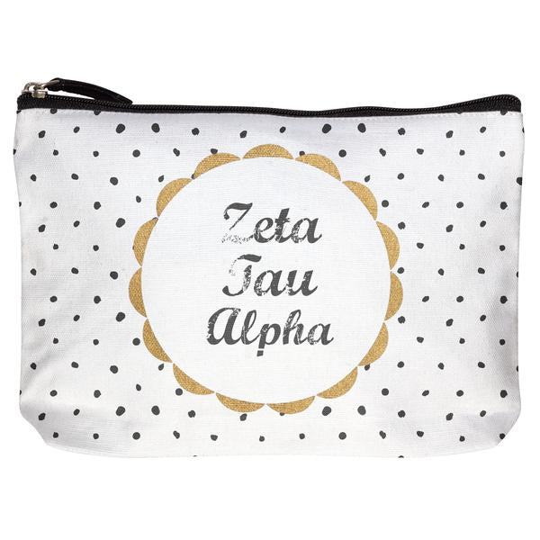 Zeta Tau Alpha Cotton Makeup Bag Online Sale