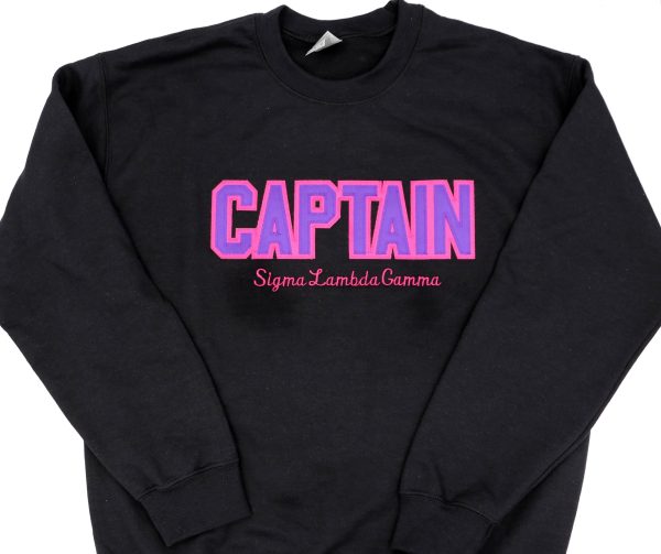 Sigma Lambda Gamma Word Crewneck with Rose For Cheap