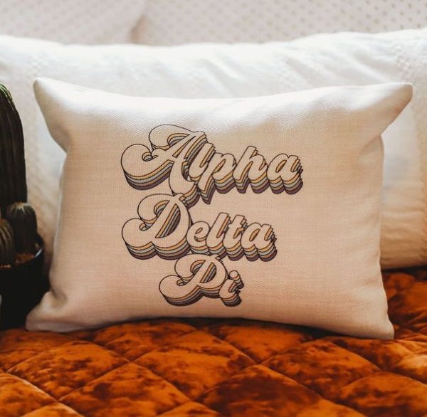 Alpha Delta Pi Retro Throw Pillow Online