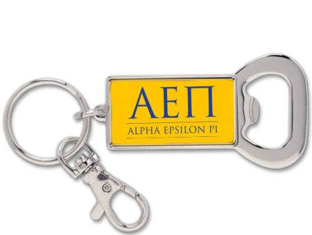 Alpha Epsilon Pi Keychain with Flat Bottle Opener Supply