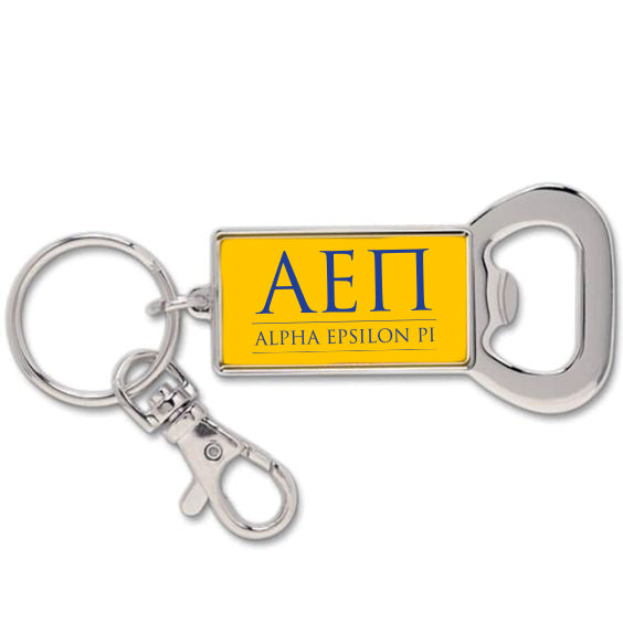 Alpha Epsilon Pi Keychain with Flat Bottle Opener Supply