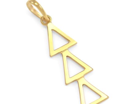 Delta Delta Delta 14K Solid Gold Lavalier Fashion