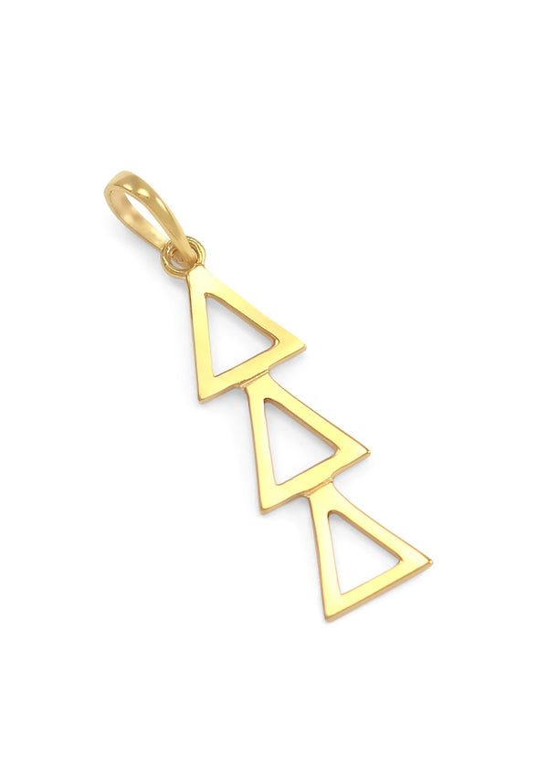 Delta Delta Delta 14K Solid Gold Lavalier Fashion