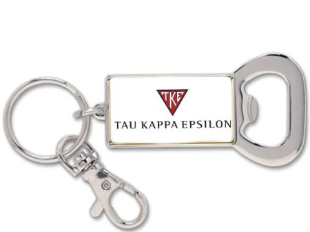 Tau Kappa Epsilon Keychain with Flat Bottle Opener For Cheap