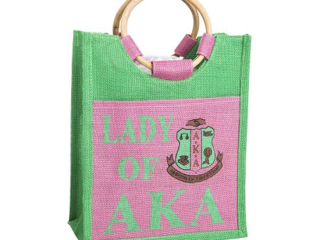 Alpha Kappa Alpha Mini Pocket Jute Bag For Cheap