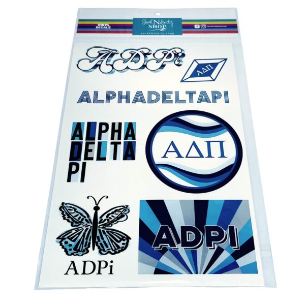 Alpha Delta Pi Retro Sticker Sheet by SarahNdipity Discount