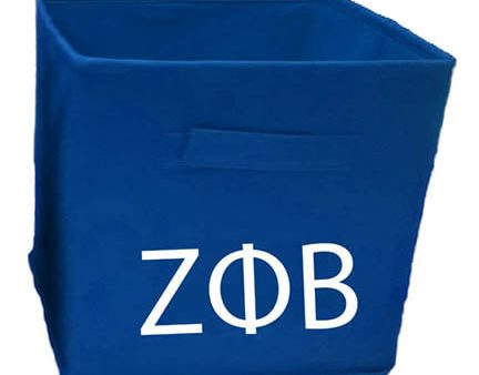 Zeta Phi Beta non-woven storage basket For Sale