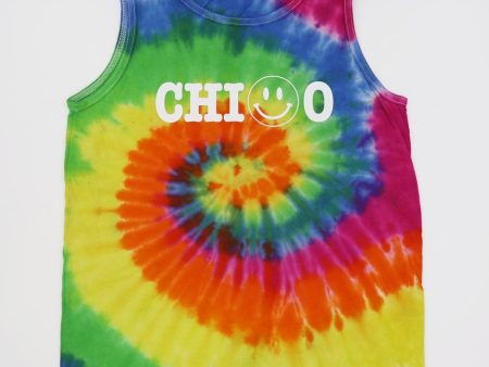 Sorority Eternity Tie Dye Tank with Print Online Sale