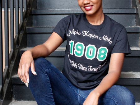 Alpha Kappa Alpha 1908 Tagline Tee Discount