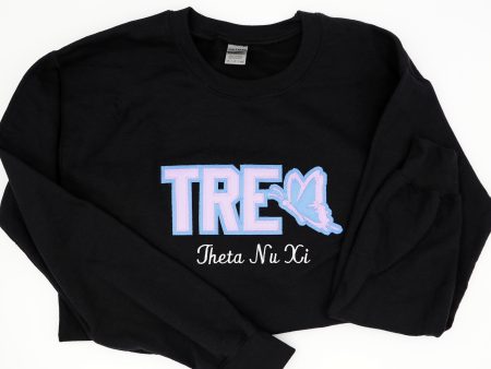 Theta Nu Xi Word Crewneck Sweatshirt For Discount