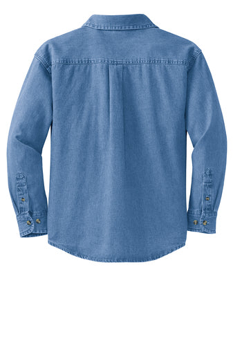 Alpha Kappa Alpha Denim Button Down Shirt on Sale