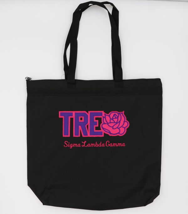 Sigma Lambda Gamma Word Tote Bag with Rose Supply