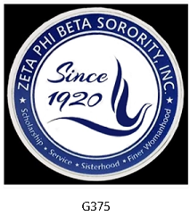 Zeta Phi Beta Round Crest Pin Supply