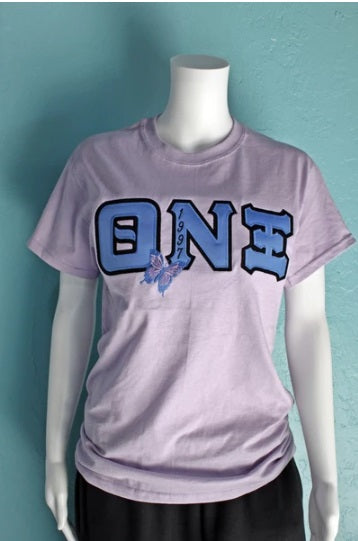 Theta Nu Xi Mascot Lavender Tee Online Sale