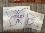 Theta Nu Xi Butterfly Vinyl Decal - Discontinued Discount