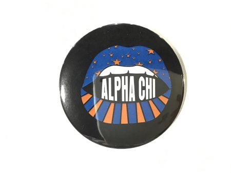 Alpha Chi Omega Lip Printed Button Cheap