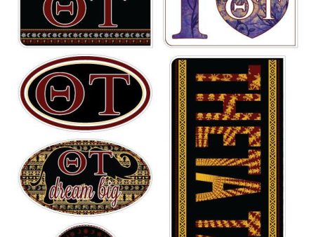 Theta Tau  Bohemian Sticker Sheet Online now