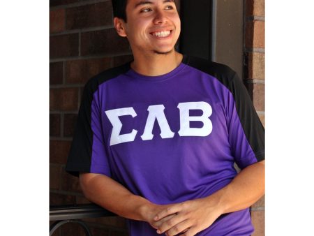 Sigma Lambda Beta Black Accent Dry-Fit Tee- Discontinued Online Sale