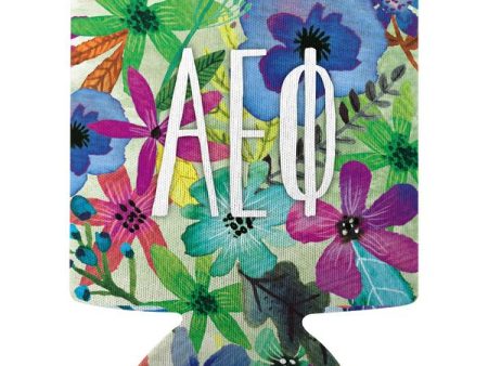 Alpha Epsilon Phi Floral Coozie Sale