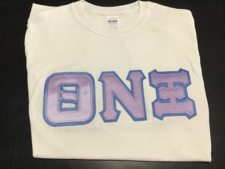 Theta Nu Xi White Greek Tee Cheap