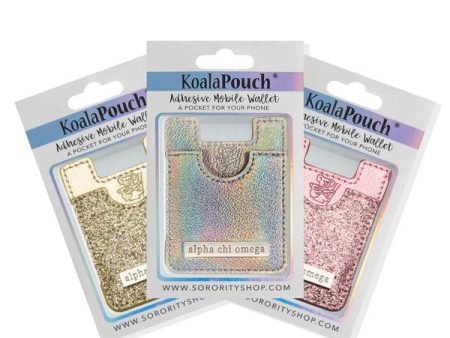 Alpha Chi Omega  Glitter Koala Pouch For Sale