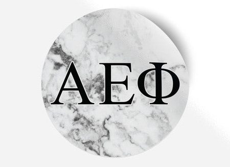 Alpha Epsilon Phi Marble Bumper Sticker  - Discontinued For Sale