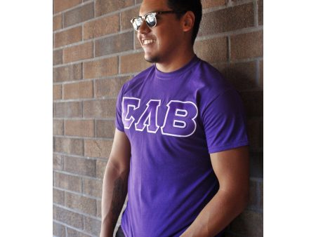 Sigma Lambda Beta Satin-Stitch Greek Letter Tee Cheap