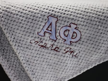 Alpha Phi Sorority Plush Texture Blanket Cheap