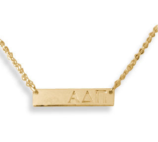 Alpha Delta Pi Bar Necklace on Sale