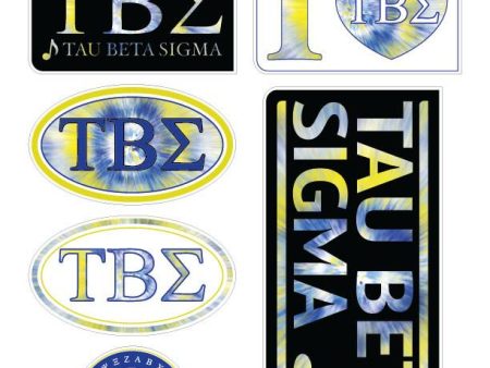 Tau Beta Sigma Tie Dye Sticker Sheet Online now