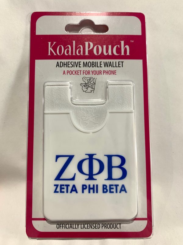 Zeta Phi Beta White Koala Pouch Discount