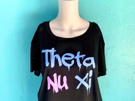 Theta Nu Xi Ladies Mesh Crop Top Sale