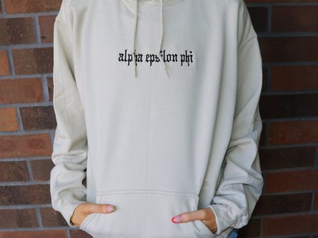 Alpha Epsilon Phi Embroidered Hooded Sweatshirt on Sale