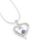 Theta Nu Xi Sterling Silver Heart Lavaliere Discount